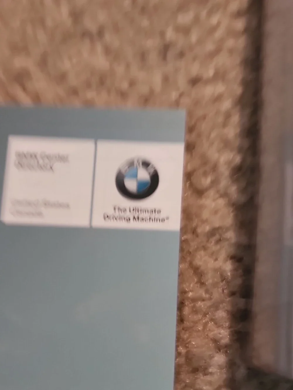 BMW Black Leather Document Wallet with Booklets 2010 528i